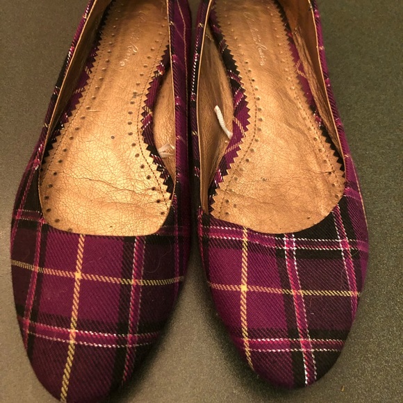 Charlotte Russe Shoes - Flats purple plaid size 8 Charlotte Russe